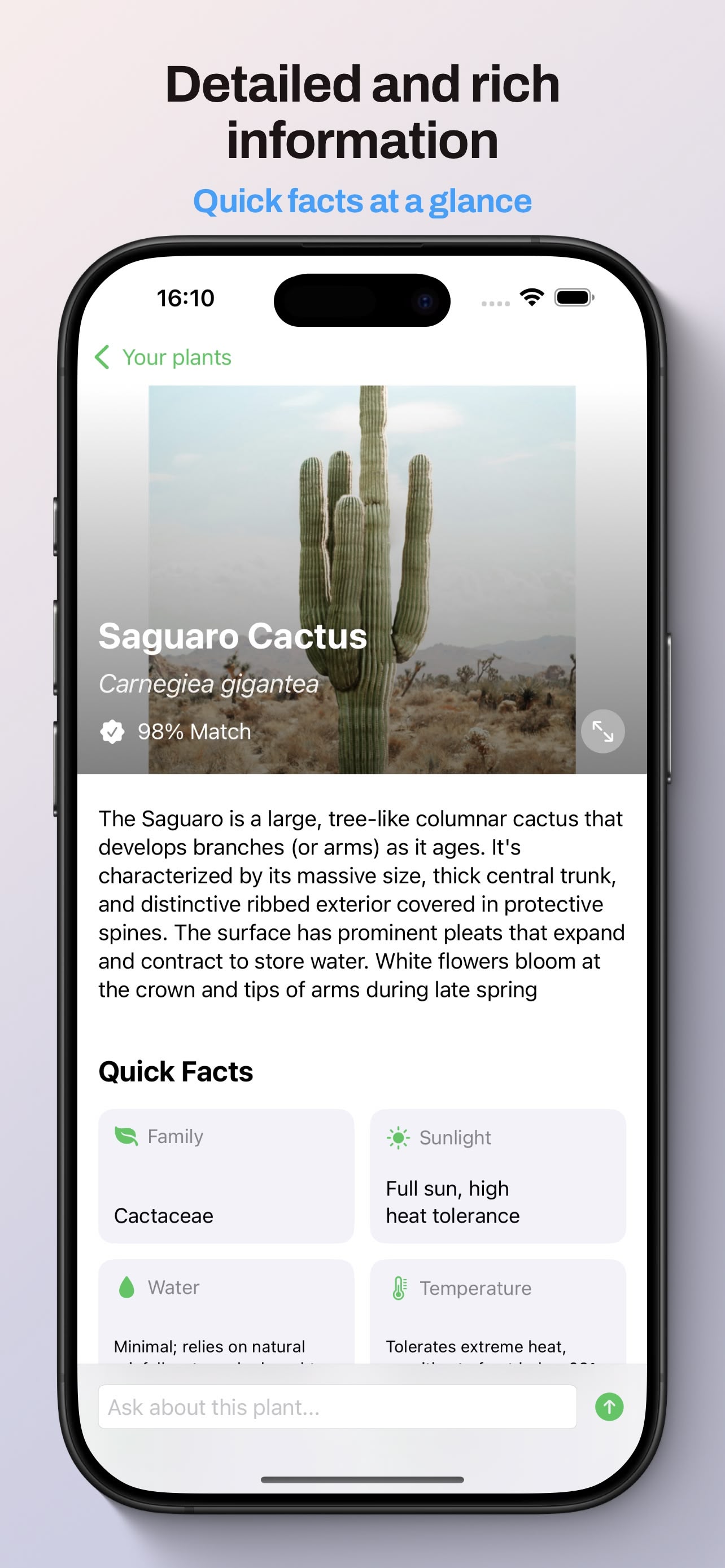 Detailed Plant Information